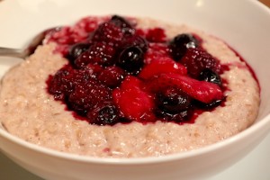 Irish Porridge with Berry Compote